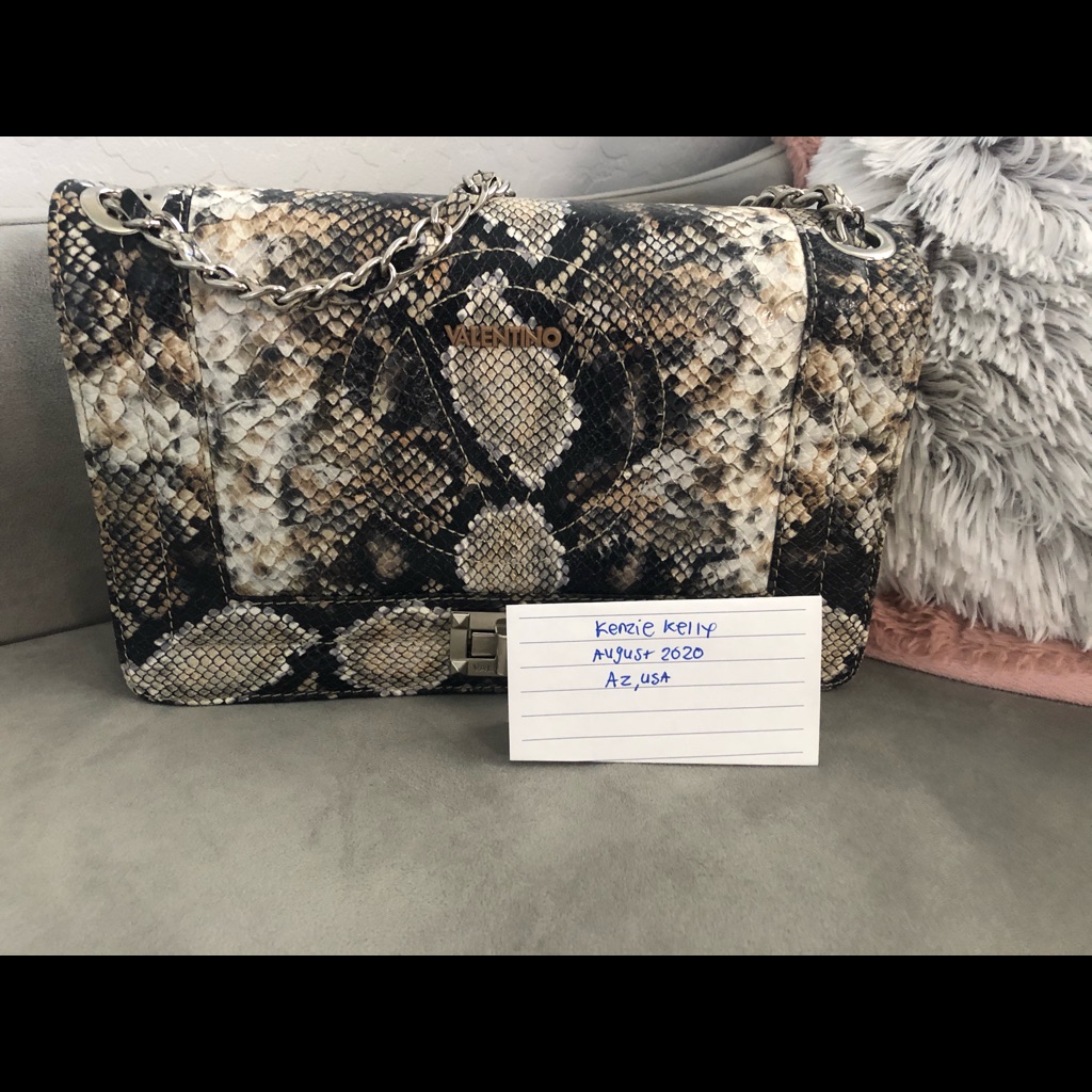 Valentino Python Medium Crossbody Bag.